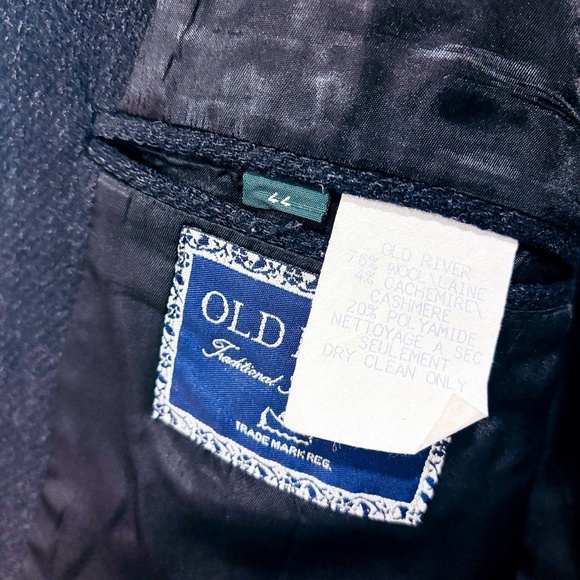 OLD RIVER Black wool blazer - Picture 7 of 7